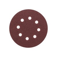 Диск абразивный 125мм Р80 с отверстиями ворс липучка 10шт Kranz (10/50)
