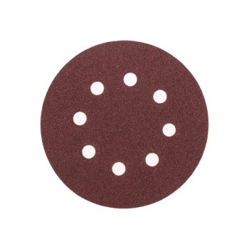 Диск абразивный 125мм Р80 с отверстиями ворс липучка 10шт Kranz (10/50)