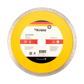 Диск отрезной алмазный сплошной 200x25.4х2.2х10мм Kranz (1/10)