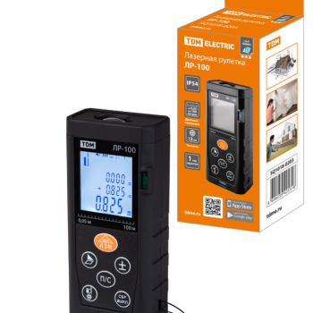 Лазерная рулетка ЛР-100 100м точность 2 мм подсветка IP54 2хAAA “Алмаз” TD