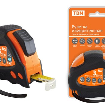 Рулетка  3м x 16мм автостоп Алмаз TDM (1/72)