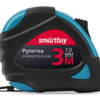 Рулетка  3м х 19мм прорезиненная 2фиксатора Smartbuy Tools