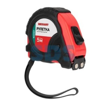 Рулетка  5м х 19мм прорезинена магнит Rexant Профи (12)
