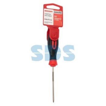 Отвертка крестовая PH0x 75мм Rexant трехкомпонентная рукоятка