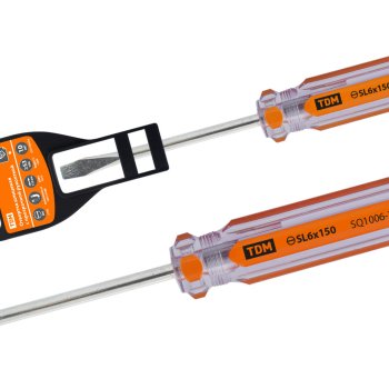 Отвертка плоская SL6x150мм прозрачная рукоятка TDM (12/120)