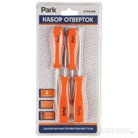 Набор отверток  4 предмета (SL4*80мм; SL6*100мм; PH1*80мм; PH2*100мм) Park блистер (1/12/48)