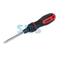 Отвертка реверсивная комбинированная, двухсторонний стержень 120 мм (крестовая PH 2, шлицевая SL 6 м