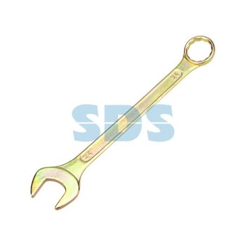 Ключ гаечный комбинированный 24мм желтый цинк Rexant