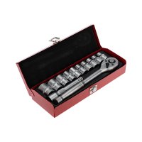 Набор головок Rexant с трещоткой 12 предметов 1/2" 10-24мм CR-V (1)