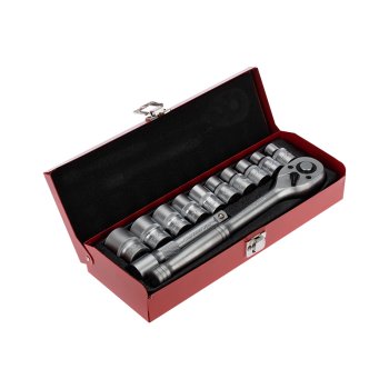 Набор головок Rexant с трещоткой 12 предметов 1/2" 10-24мм CR-V (1)