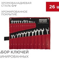 Набор ключей гаечных комбинированных 6-32мм СR-V 26шт Rexant (4)