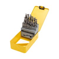 Набор сверл по металлу D1-13мм через 0.5мм HSS 25шт металлический кейс Kranz