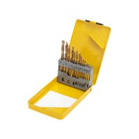 Набор сверл по металлу D1.5-6.5мм через 0.5мм, 3.2мм 4.8мм HSS Титан 13шт металлический кейс Kranz