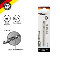 Сверло по металлу  6.0мм HSS (1 шт.Блистер) Kranz