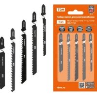Набор пилок для электролобзика по дереву:T101AO,T101B,T111C,244D по металлу:T118A 5шт TDM (500)