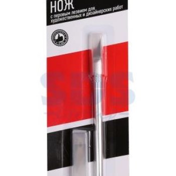 Нож с перовым лезвием 5 запасных лезвий Rexant