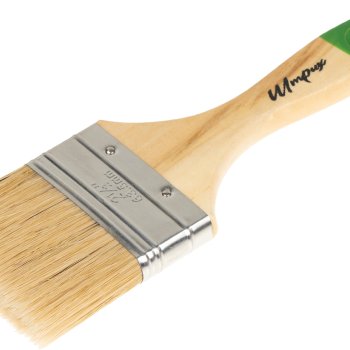 Кисть плоская 63мм деревянная ручка, натуральная щетина Штрих Плюс (1/12)
