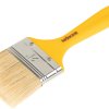 Кисть плоская 63мм пластиковая ручка, натуральная щетина, для ЛКМ на алкидной основе Mokke Standart (1/12)