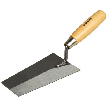 Кельма "Трапеция" 180мм полированная сталь, деревянная ручка Mokke (1/12)