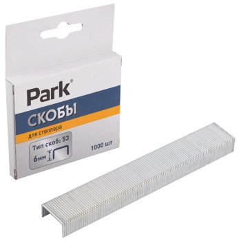 Скоба мебельного степлера 6мм тип 53 1000шт Park (20)