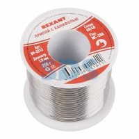 Припой с канифолью  250гр 1мм катушка Rexant (80)