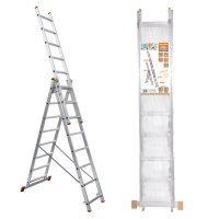 Лестница TDM ЛА3х10 (алюминиевая, 3-секционная, 10-ступеней, 6.27м) (1)