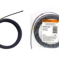 Протяжка кабеля НКП 4мм 15м нейлон с наконечником черная TDM (10)