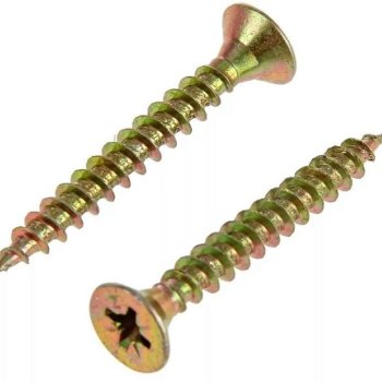 Саморез оконный острый 4.1х35 желтый цинк короб 500шт Kranz