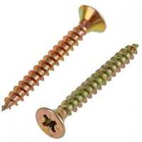 Саморез универсальный 5х50 желтый цинк короб 100шт Kranz