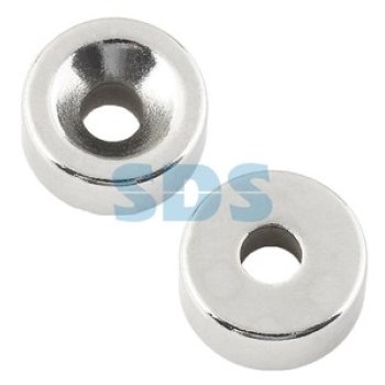 Магнит неодимовый диск 20х5мм с зенковкой 10х4.5мм сцепление 6.66кг 2шт/уп Rexant