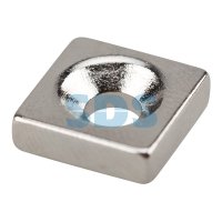 Магнит неодимовый прямоугольник 10х10х3мм с зенковкой 6х3.5мм сцепление 2.4кг 3шт/уп Rexant