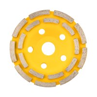 Чашка алмазная шлифовальная 2-ряд 125х22.2мм Kranz