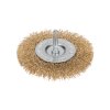 Щетка дисковая для дрели витая латунированная проволока 100мм Kranz (10)