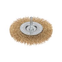 Щетка дисковая для дрели витая латунированная проволока 100мм Kranz (10)