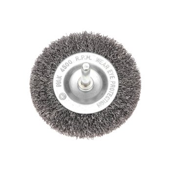 Щетка дисковая для дрели витая стальная проволока 75мм Kranz (10)