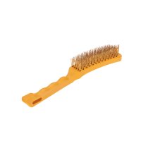 Щетка по металлу с пластиковой ручкой 5рядов 260мм Kranz