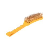 Щетка по металлу с пластиковой ручкой 6 ряд. 260мм Kranz