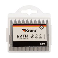 Бита PZ 1x50мм для шуруповерта упак/10шт Kranz (10)