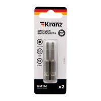 Бита Torx T-10х50мм для шуруповерта упак/2шт Kranz