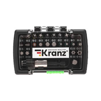 Набор бит с магнитным держателем пластиковый кейс 32шт Kranz