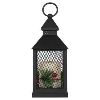 Светильник Сочельник черный 1LED 3хAАA 100х100х230мм Эра