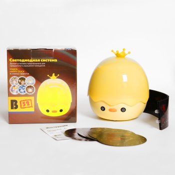Светодиодная система B52 "HAPPY DUCK" (ночник + 6 проекций: ночь, ДР, любовь, НГ, космос, подводный мир) 1Вт 5В/220В