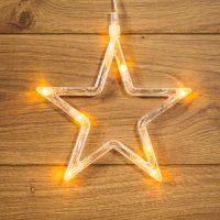 Фигура 8LED теплый белый Звездочка присоска подвес 3хAAA (1/24)