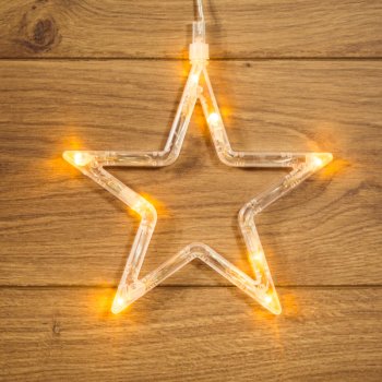 Фигура 8LED теплый белый Звездочка присоска подвес 3хAAA (1/24)