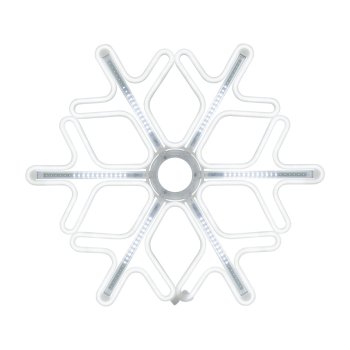 Фигура Снежинка из гибкого неона с эффектом тающих сосулек 60х60см цвет белый Neon Night