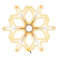 Фигура Снежинка из гибкого неона с эффектом тающих сосулек 60х60см цвет теплый белый/белый Neon Night