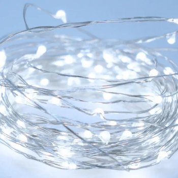 Гирлянда Космос EL150 Серебряные нити 100LED 10м 220В (36)