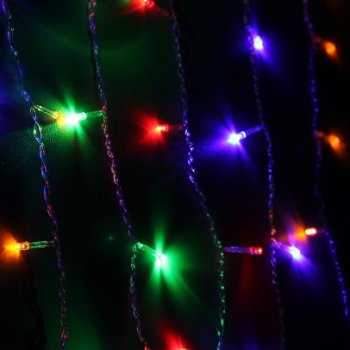 Гирлянда-бахрома Космос 100ламп мульти 2х0.5+1.5м 8 режимов (48)