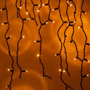 Бахрома 2х1.0м 120LED желтый свет черн каучук IP65 Эра