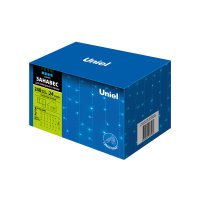 Занавес Uniel ULD-C3020-240 240LED белый 3х2м соединяемая мерцание провод прозрачный IP44 (12)